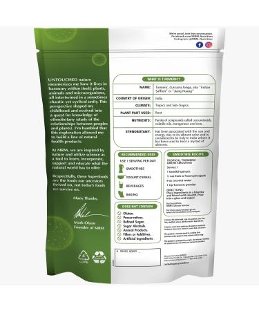 MRM Organic Turmeric Root Powder 6 oz - Raw, 100% Natural - Buy Online on GoSupps.com