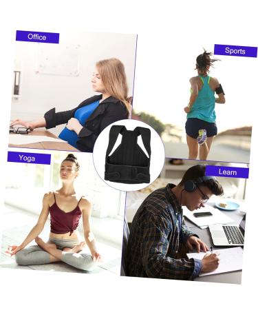 BESPORTBLE Posture Corrector Belt Back Brace Support - Adjustable Neoprene Back Strap for Improved Posture - Breathable Design for Men - 48x35x5 cm - Buy Online on GoSupps.com