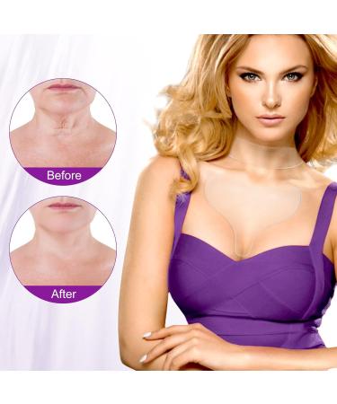 Anti-Fold Pavement Cleavage Silicone Pads - Reusable Neck Wrinkle Remover for Breast Lines & Neck Folds - Buy Online on GoSupps.com