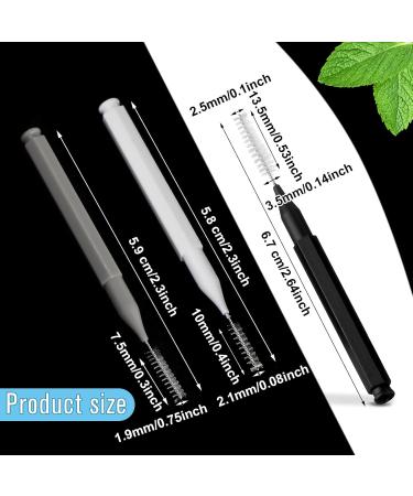Patelai 100-Piece Interdental Brush Set - Effective Tooth Cleaning Tools for Oral Hygiene | Black White Gray Toothpick Flossers - Buy Online on GoSupps.com