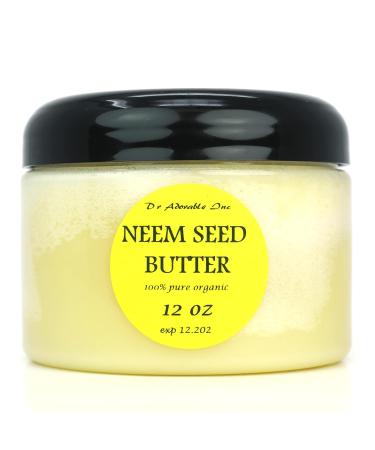 Buy Dr Adorable 12 Oz Neem Seed Butter - Pure Organic Cold Pressed Unrefined Skin Care for All Skin Types | International Shipping Available - Buy Online on GoSupps.com