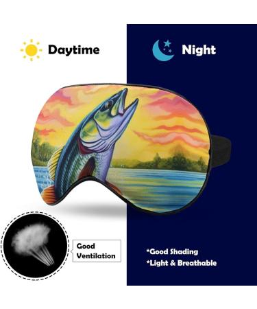 Fish Jumping Sleep Eye Mask & Blindfold with Elastic Strap | For Women Men Sleep, Travel, Nap - Buy Online on GoSupps.com