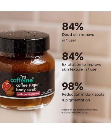 mCaffeine Coffee Sugar Body Scrub - Pomegranate - All Skin Types For Unisex 8.82 oz Scrub - Buy Online on GoSupps.com