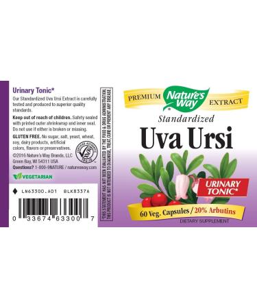Nature's Way Uva Ursi Extract 666mg - 60 Capsules - Buy Online on GoSupps.com