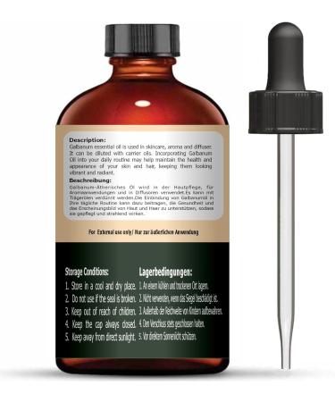  ORGANIC ZING Organic Zing Galbanum Oil (Tetrapleura Tetraptera) - Pure and natural essential oil for skin care aromatherapy and diffusers - 118 ml - Buy Online on GoSupps.com