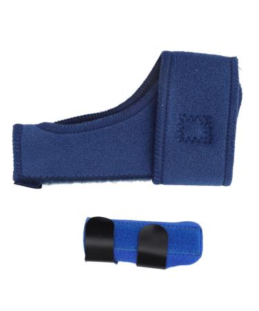 Comfortable Left Hand Thumb Splint - Fixed Aluminum Plate Support for Arthritis & Skiers - Blue Thumb Stabilizer - Buy Online on GoSupps.com