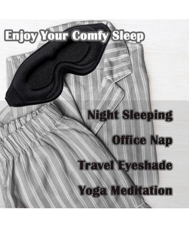 Buy Black Sleep Mask for Men & Women | 3D Eye Mask for Lash Extensions & Travel - No Pressure Design - Buy Online on GoSupps.com