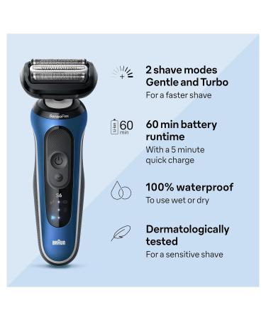 Braun Series 6 Electric Shaver for Men - 6172cc Wet & Dry Turbo & Gentle Modes Foil Shaver | 3 Piece Set - International Shipping Available - Buy Online on GoSupps.com