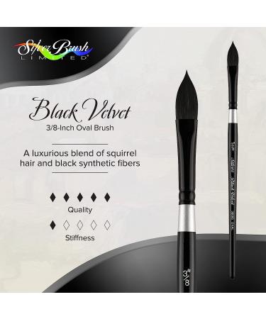 Silver Black Velvet Watercolor Paint Brush - 3/8 Inch Short Handle - Buy Online on GoSupps.com