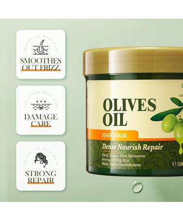 18 Masque pour Cheveux Secs Ondul s Boucl s ou Cr pus Huiles D'Olive R paration Profondeur pour Secs et Abim S Tous Types de Cheveux Masque Cheveux Nourrit et R pare - Cheveux Secs Ab m s - Buy Online on GoSupps.com