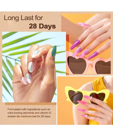 Lavender Violets 36 Colours Dip Powder Nail Kit Starter Quick Drying Dipping Powder Nude and Full Range Colour Set for Home Salon Spring Glossy Matte Nail Art Design M950 - Buy Online on GoSupps.com