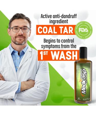 Medicasp Coal Tar Gel Dandruff Shampoo for Seborrheic Dermatitis & Psoriasis (6oz, Pack of 2) - Buy Online on GoSupps.com