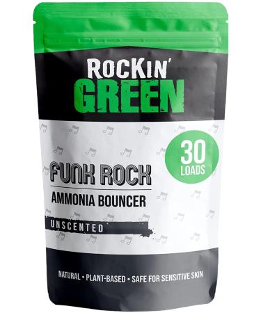 Rockin' Green 16oz (30 Loads) Funk Rock Ammonia Bouncer Urine Destroyer - All-Natural Pre-wash & Soak for Activewear, Cloth Diapers - Unscented, Safe for Sensitive Skin Standard Packaging