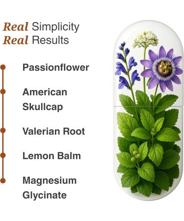 Utzy Naturals Fall Asleep | Natural Herbal Sleep Aid with Valerian Passionflower Skullcap & Lemonbalm | 60 Capsules - Buy Online on GoSupps.com