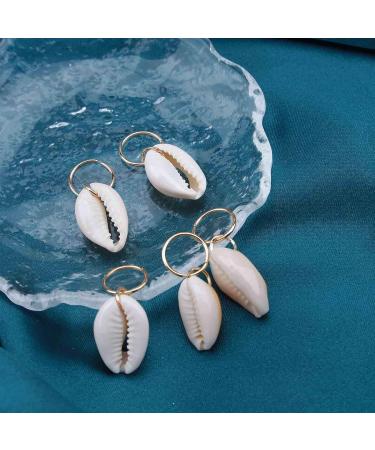 Iaceble Vintage Dreadlock Hair Rings Shell Clips | Braid Hoops Decoration | Sea Shell Dangle | Hip Hop Accessories for Women & Girls | Headdress | 5 Pcs (Gold) - Buy Online on GoSupps.com