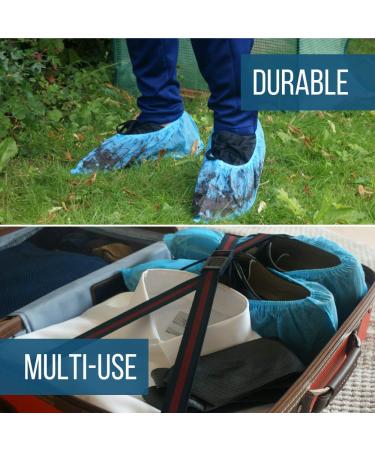 Disposable Shoe Covers & Boot Covers - 100 Pieces (50 Pairs) | Hard-Wearing Water-Repellent Non-Slip | One Size Fits All | International Shipping - Buy Online on GoSupps.com