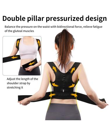 Posture Corrector Women Comfortable Upper Back Brace For Scoliosis And Kyphosis Correction Back Pain Spine Corrector Support Adjustable Posture Trainer For Men and Women (XX-Large (105 CM)) - Buy Online on GoSupps.com