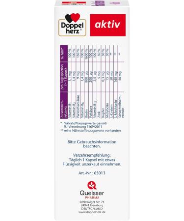 Doppelherz Haar Intensiv + Biotin - 100 Capsules for Healthy Hair | Biotin & Zinc Supplement - International Shipping Available - Buy Online on GoSupps.com