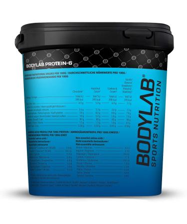 BODYLAB24 Protein-6 Chocolate Hazelnut 2kg - Multi-Component Protein Powder for Muscle Building | 6 High-Quality Sources | Protein Shake (1 Pack) - Buy Online on GoSupps.com