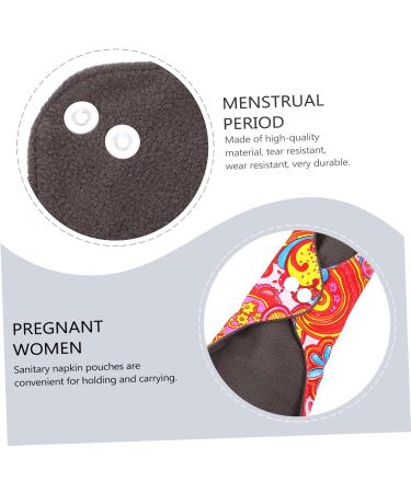 Clispeed 9-Piece Reusable Menstrual Inserts - Charcoal Bamboo Washable Period Pads in Various Colors - Buy Online on GoSupps.com