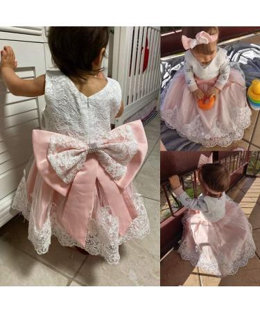 NNJXD Baby Girls Flower Princess Birthday Party Dress 648 Pink-a | Size 4-5 Years - Buy Online on GoSupps.com