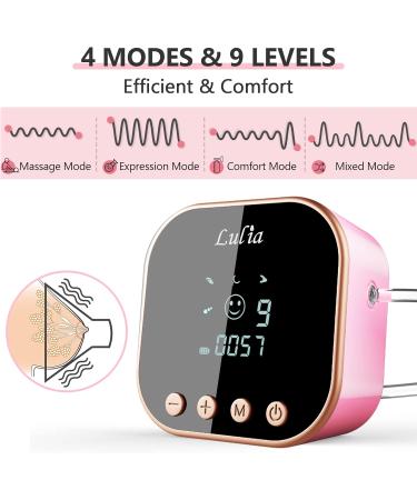 Double Electric Milk Pump - Pain-Free Silicone Breast Pump with 10 Storage Bags & Adapter - Rechargeable Portable Strong Suction (Rosa LU-01-B) - Buy Online on GoSupps.com