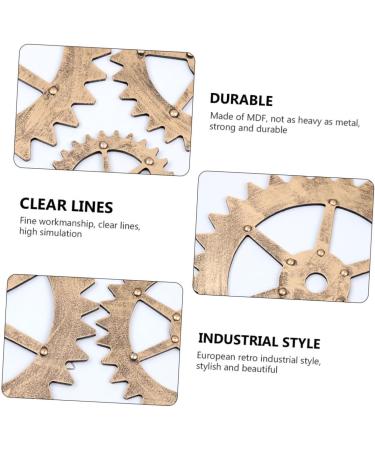 ABOOFAN 1pc Gear Ornament Pendant Bar Hanging Ornament Art Craft Wall Decor Cafe Hanging Ornament Golden 32X32CM - Buy Online on GoSupps.com