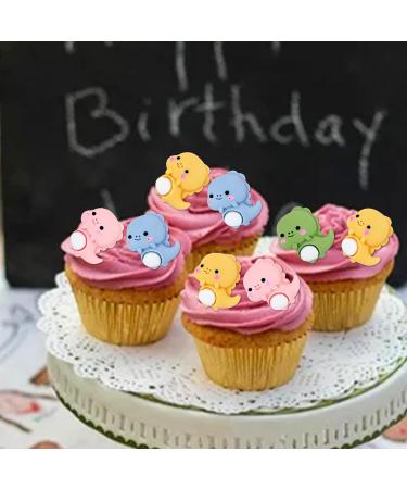 Keaziu 20 Pack Dinosaur Cupcake Toppers Baby Shower Cute Dinosaur Theme Baby Boy Dinosaur Birthday Party Cake Decorations Supplies - Buy Online on GoSupps.com
