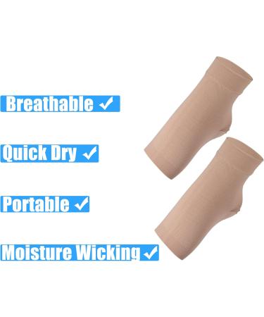 VOCOSTE Ankle Compression Sleeve Socks - Ankle Brace for Achilles Tendon Support | XXL Size Beige | Unisex for Men & Women - International Shipping Available - Buy Online on GoSupps.com