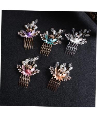 DOITOOL Wedding Hair Clips Bridal Headdress Pearl Hair Barrettes Pearl Headpiece Crystal Headpiece Wedding Bridal Hair Clip Pin Bridal Hairpin Pearl Hair Clip Bride Manual Comb - Buy Online on GoSupps.com