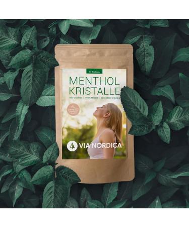 Premium Menthol Crystals 100g | 100% Pure Mint Oil | Organic Sauna Infusions | Perfect Sauna Gift | Via Nordica - Buy Online on GoSupps.com