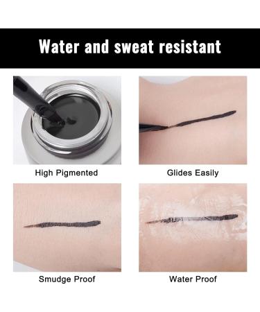  Erinde Erinde Braun Gel Eyeliner Waterproof Long-Lasting Cream High Intensity Pigment Friction Resistant Brown with 2 Brushes 04# - Buy Online on GoSupps.com