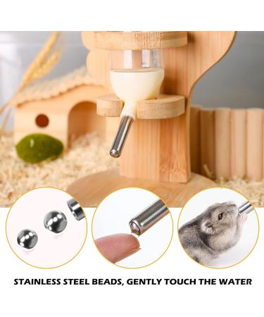 Hamster Water Bottle with Stand Adjustable Wooden Small Animal Water Dispenser Stand Free Standing Small Animal Water Bottle Hamster Water Dispenser with Stand for Small Animals (80ml) - Buy Online on GoSupps.com