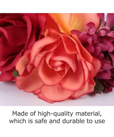 Healeved Rose Flower Headband - Halloween Flower Crown Headdress for Women Boho Floral Headband for Halloween Costume Accessory Cosplay Wedding Party - Buy Online on GoSupps.com