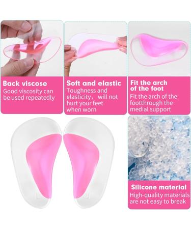 SIBBA 6 PCs Gel Foot Vault Insole - Orthopedic Silicone Inserts for Plantar Fasciitis | Comfort High-Heel Support | 3 Pairs - Pink - Buy Online on GoSupps.com
