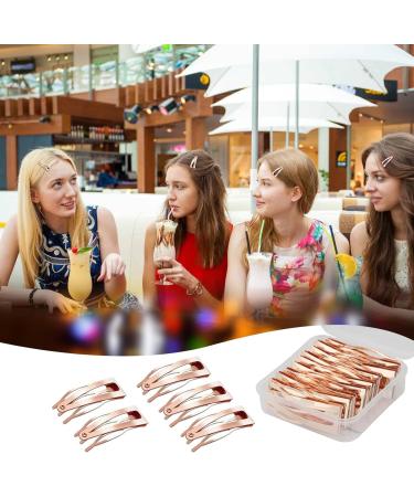 Mbsomnus 18pcs Snap Hair Clips - Rose Gold Double Grip Barrettes for Women and Girls | Salon Hair Styling Accessories - Buy Online on GoSupps.com