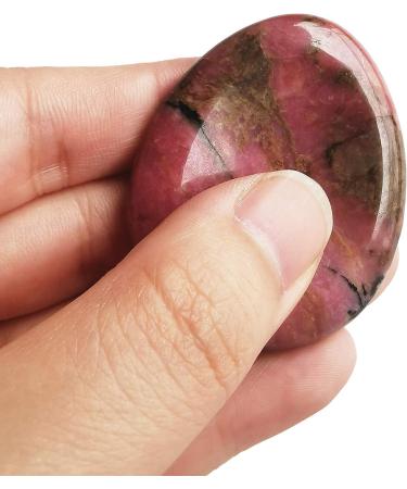 Buy Manekieko Natural Rhodonite Water Drop Chakra Thumb Worry Stone - Stress Relief & Healing Reiki Crystal Pocket Stone - Buy Online on GoSupps.com