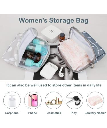 Design Wish Women's Binding Bag - Small Periods & Cosmetics Pocket for Tampon Storage - Set of 2 Striped/Polka Dot Wetbags - Buy Online on GoSupps.com
