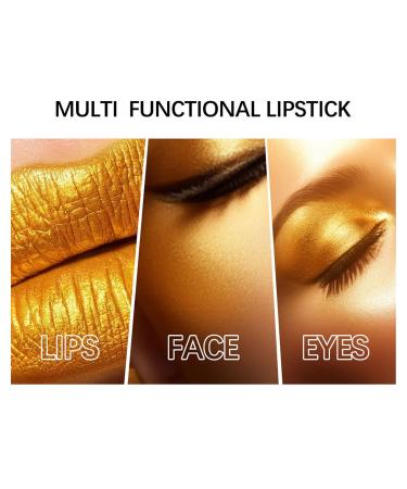 Gold Lipstick & Gloss - Waterproof Long Lasting Highly Pigmented Lip Makeup for Women | 3.5g (07) - International Shipping - Buy Online on GoSupps.com