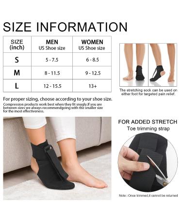 Breathable Plantar Fasciitis Night Splint Sock - Small Size Foot Support Brace - Buy Online on GoSupps.com
