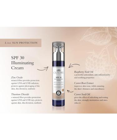 CLOCHEE Simply Organic - Whitening Cream SPF30 Carrot Oil & Raspberry Oil - Omega-3 - Moisturizing - Omega-6 - Minerals - Anti-wrinkle - Anti-aging - UV Protection - 50ml - Buy Online on GoSupps.com