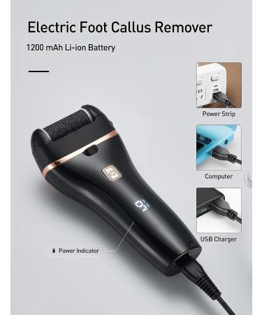 Electric Feet Callus Remover - Waterproof Rechargeable Foot Scrubber Kit for Dead Skin Removal - Buy Online on GoSupps.com