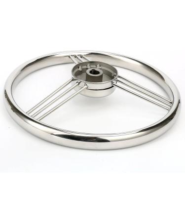 Amarine-made 13.5 9 Spoke Stainless Boat Steering Wheel - 10 Degree | 9500S380 - Buy Online on GoSupps.com