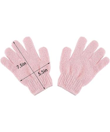 3 Pairs Exfoliating Gloves | Double Sided Body Scrubber for Shower Spa Massage | Dead Skin Cell Remover | Blue Green Pink - Buy Online on GoSupps.com