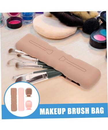 FRCOLOR Silicone Makeup Applicator Travel Bag - 4pcs Beauty Sponge Holder & Organizer - Assorted Colors - 21x5.2CM - Buy Online on GoSupps.com
