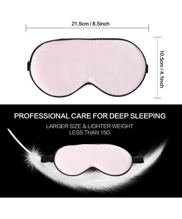 VenusCare Mulberry Silk Sleep Mask - Super Smooth & Soft Lightweight Eye Mask for Women & Men - Adjustable Strap - Pink - Buy Online on GoSupps.com