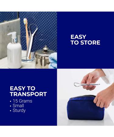 Stainless Steel Tongue Scraper for Fresh Breath and Oral Health - ORAVIX - Buy Online on GoSupps.com