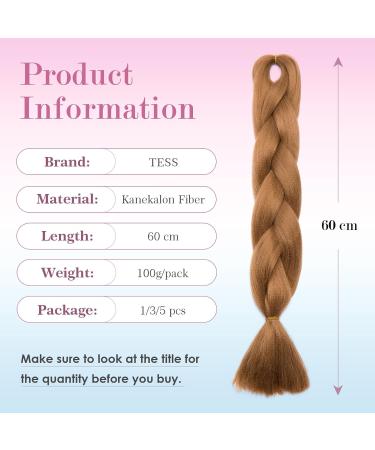 Tess Braids Extensions - 60 cm Jumbo KanCalon & Kunsthaar - Chestnut Brown 100g for Box Braids | International Shipping - Buy Online on GoSupps.com