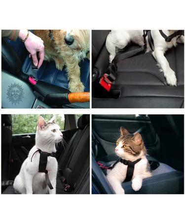 Dog Harness Seat Belt Dog Seat Buckle Clip Car Seat Belt Adjustable Car Harness Restraint Attachment Clip Pet Seat Belt Pet Travel Accessories for Dogs Cats - Buy Online on GoSupps.com