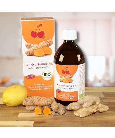 Organic Turmeric Fit (Mild - Without Pepper) | 500 ml | Essence of Fresh Organic Turmeric and Organic Ginger - Buy Online on GoSupps.com